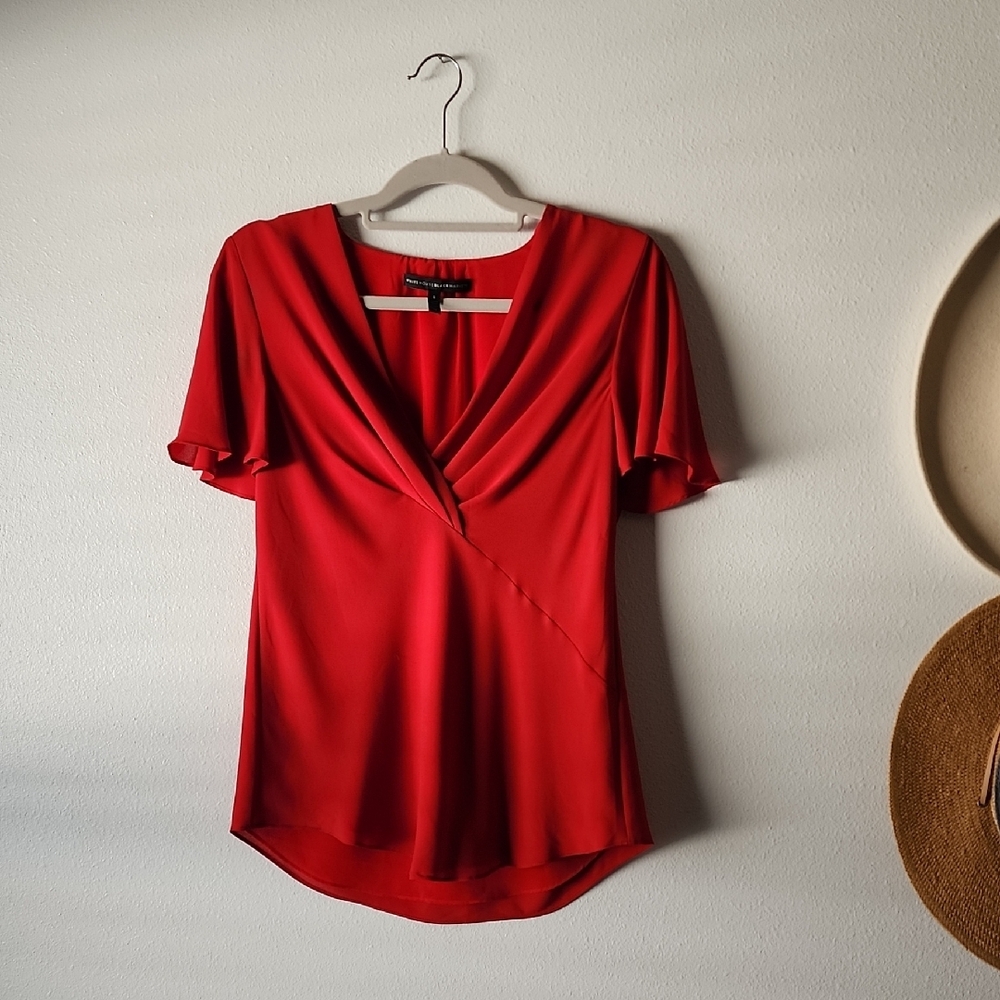 Elegant Red Women's Top size 4/S
